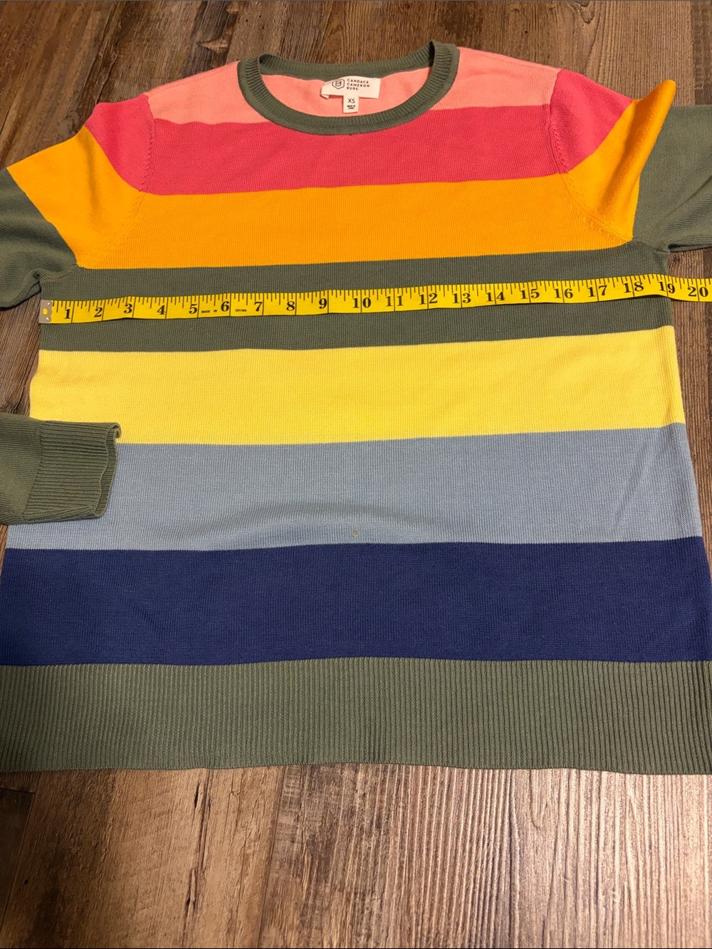 Candace Cameron Bure Striped Sweater Size XS - Picture 3 of 5